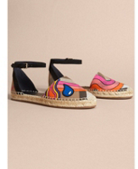 Thumbnail for your product : Burberry Rainbow Print House Check and Suede Espadrille Sandals