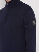 Thumbnail for your product : Belstaff Bay Zipped Cotton Blend Sweater - Mens - Navy