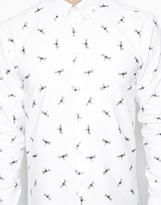 Thumbnail for your product : Minimum Oxford Shirt with Dragon Fly Print