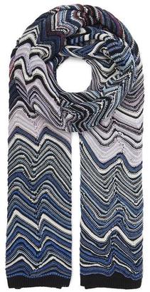 Missoni Loose Curve Knitted Wool Scarf