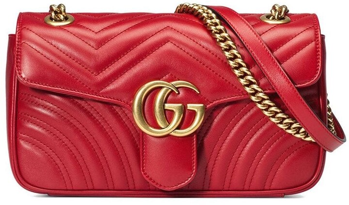 gucci shoulder bolsa with red and green strap