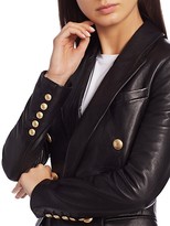 Thumbnail for your product : L'Agence Kenzie Leather Blazer