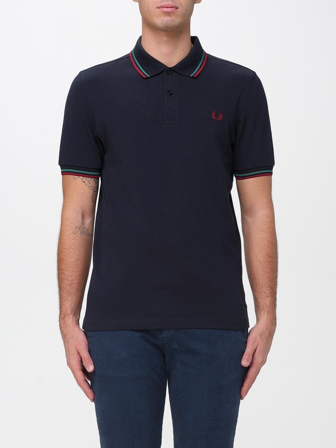 Fred Perry Polo Shirt Men color Blue