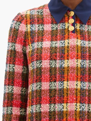 Gucci Silk-trim Wool-blend Tweed Mini Dress - Multi