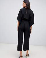 Thumbnail for your product : ASOS Maternity DESIGN Maternity wrap jumpsuit with kimono sleeves