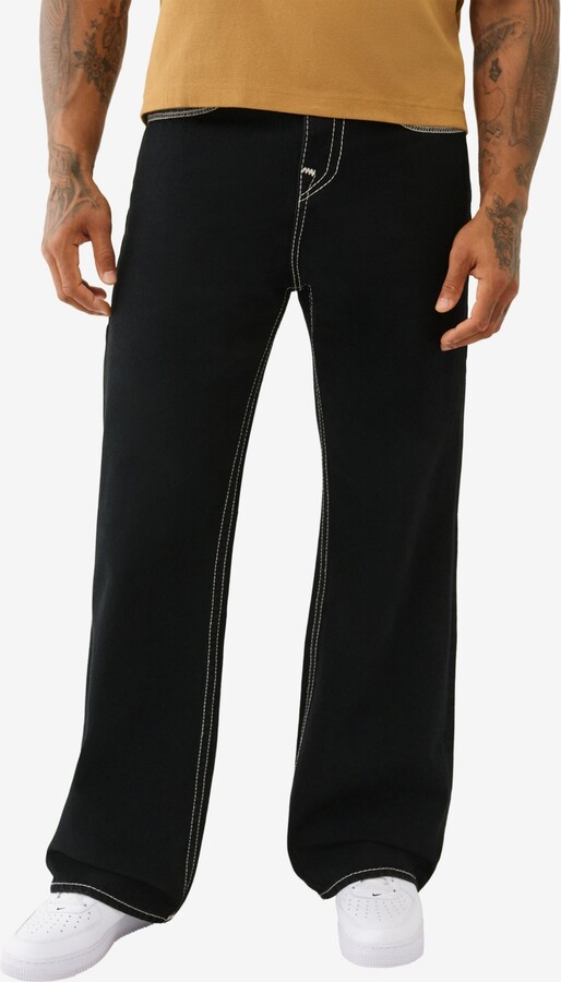 True Religion Men's Vinny Super Flatlock Flap Jeans