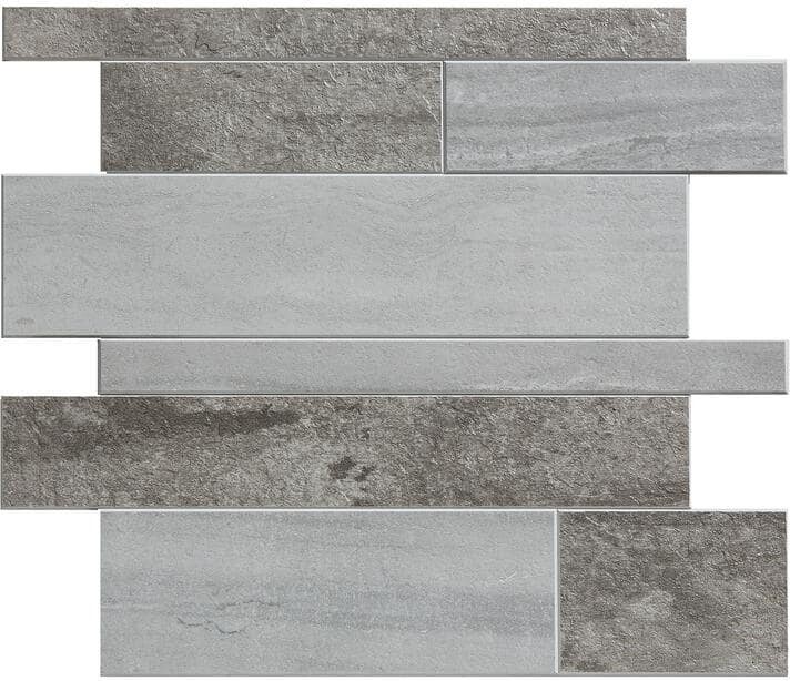 Aspect Collage Mixed Gray Corridor 12.06 in. x 13.88 in. PVC Peel and Stick Tile (1.16 sq. ft./Pack)