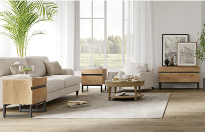 Latitude Run Casar TV Stand And End Table Set Of 3 Living Room Table Sets 35 Inch TV Stand And 2 End Table Set With Drawers For Living Room Entertainment Center