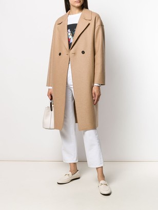 Harris Wharf London Double-Breasted Buttoned Coat