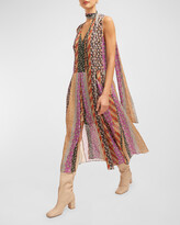 Thumbnail for your product : Equipment Lev Sleeveless Floral-Print Tie-Neck Midi Dress