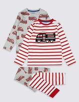 Thumbnail for your product : Marks and Spencer 2 Pack Transport Pyjamas (1-7 Years)