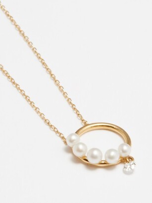 PERSÉE Diamond, Pearl & 18kt Gold Pendant Necklace