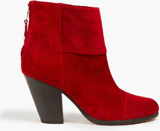 Red Suede Ankle Boots | Shop the world's largest collection of fashion |  ShopStyle UK