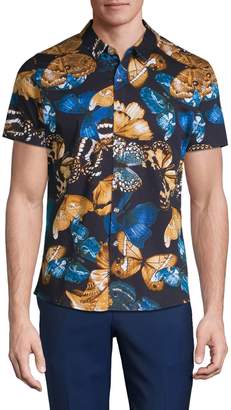 Haight&Ashbury Printed Short-Sleeve Button-Down Shirt