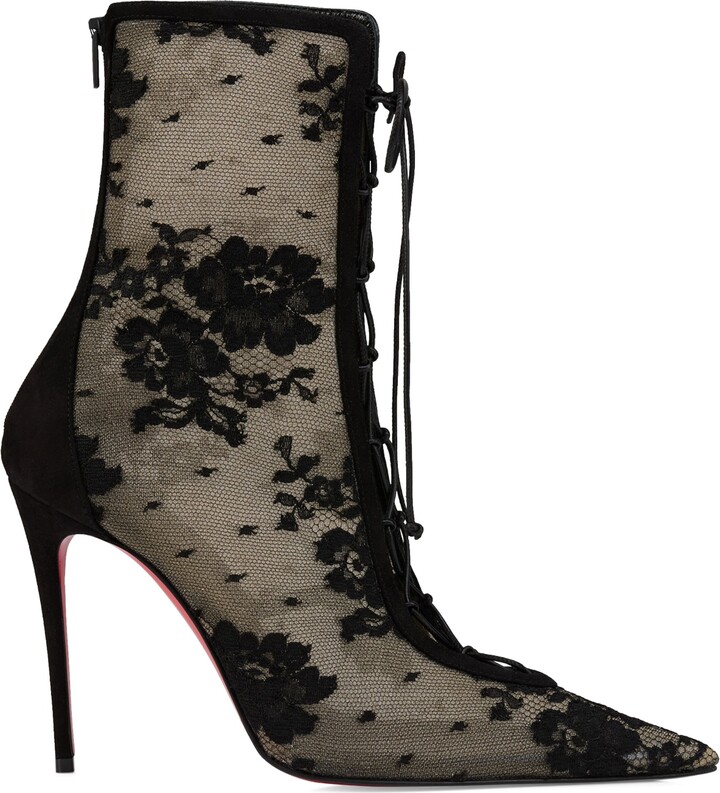 Christian Louboutin Km Lace Booties 100