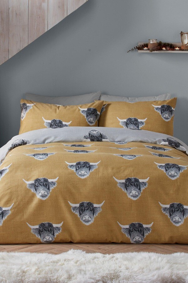Fusion 'Highland Cow' Brushed Duvet Cover Set ShopStyle