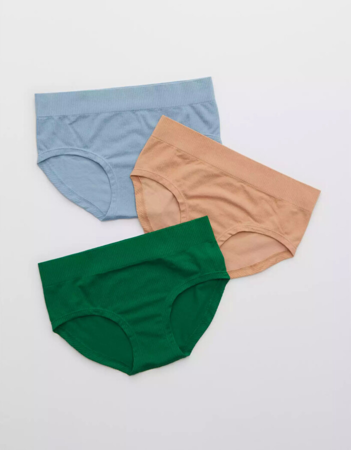 aerie Ribbed Seamless Boybrief Underwear 3Pack ShopStyle Lingerie
