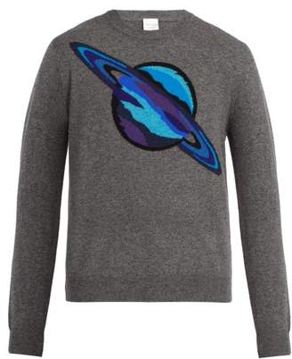 Paul Smith Saturn Intarsia Wool Sweater - Mens - Grey Multi