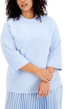 Alfani Plus Size Beaded Sweater, Created for Macy's - ShopStyle