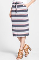 Thumbnail for your product : Allen Allen Stripe Drawstring Skirt