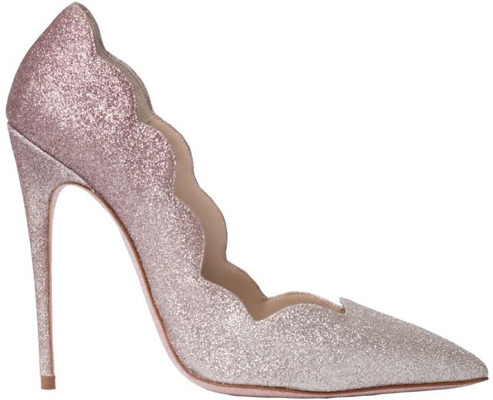 rose gold sequin heels