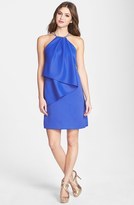 Thumbnail for your product : Halston Draped Tier Satin Dress