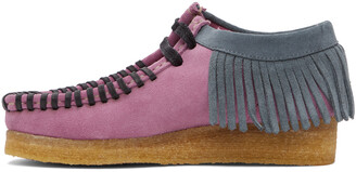 Palm Angels Purple Clarks Originals Edition Fringed Wallabee Moccasins