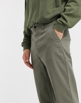 Thumbnail for your product : ASOS DESIGN relaxed skater chinos in khaki