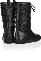 Thumbnail for your product : Christian Louboutin Surlapony Spikes shearling-lined leather boots