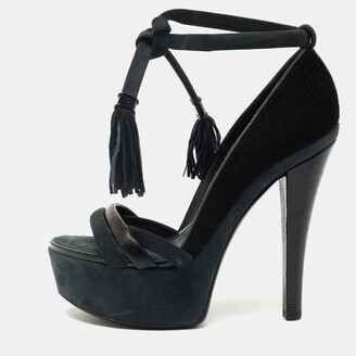 Louis Vuitton Womens Platform & Wedge Sandals, Black, 36.5