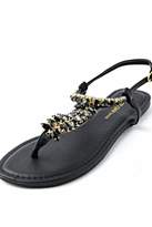 Thumbnail for your product : Wild Diva Black Stone Sandal