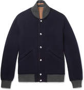 Thumbnail for your product : Brunello Cucinelli Reversible Wool And Cashmere-Blend Bomber Jacket