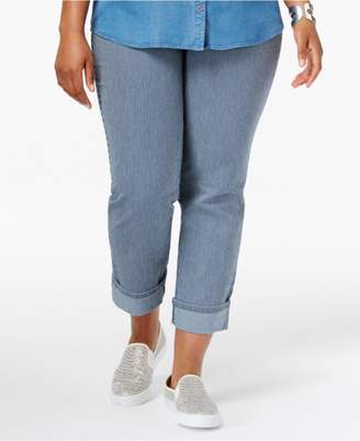 Style and Co Plus Size Cuffed Crop Jeans, Created for Macy's