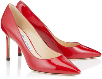 Jimmy Choo ROMY 85 Red Patent Pointy Toe Pumps