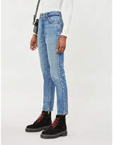 Thumbnail for your product : The Kooples Rhinestone-trim skinny high-rise jeans