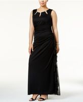 Thumbnail for your product : Betsy & Adam Plus Size Cutout Ruched Gown