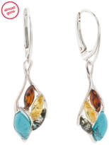 Thumbnail for your product : Made In Poland Sterling Silver Amber And Turquoise Earrings