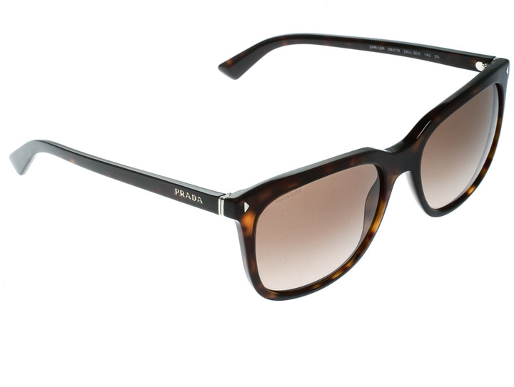Prada Dark Havana/Brown Gradient SPR12R Wayfarer Sunglasses - ShopStyle