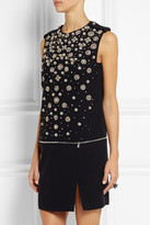 Thumbnail for your product : Alexander McQueen Crystal-embellished crepe mini dress