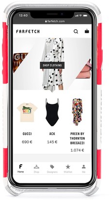 Moschino King of Clothes print iPhone XS/X case