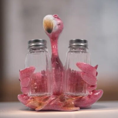 FC Design 6"H Flamingo Salt & Pepper Shakers Holder