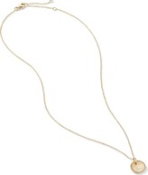 Thumbnail for your product : David Yurman 18kt yellow gold L Initial Charm diamond necklace