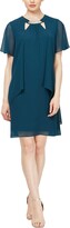 Thumbnail for your product : SL Fashions Women's Sleeveless Cutout Pearl Neck Dress