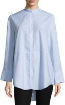Thumbnail for your product : Joseph Lenny Long-Sleeve Pinstripe Poplin Shirt, Blue