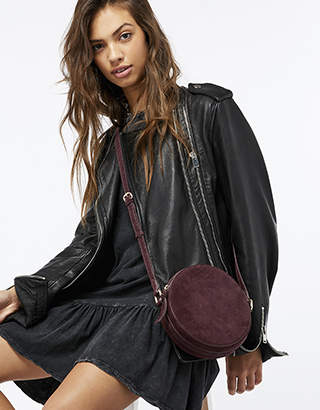Accessorize Joey Suede Circle Cross Body Bag