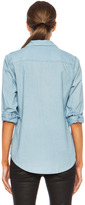 Thumbnail for your product : Equipment Brett Chambray Cotton Blouse in Blue