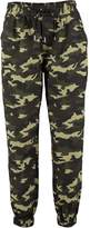 Thumbnail for your product : boohoo High Rise Elasticated Cuff Camo Utility Trousers
