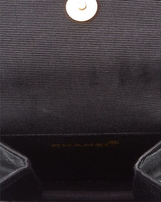 Chanel Black Sequin Cc Single Flap Wallet