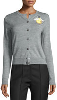 Thumbnail for your product : Marc Jacobs Light Bulb Merino Wool Cardigan, Gray