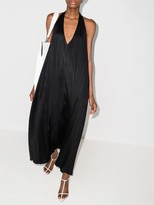 Thumbnail for your product : Pleats Please Issey Miyake pleated plunging V-neck dress